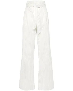 Max Mara Xero ピンストライプ柄のパラッツォパンツ - ホワイト - サムネイル1