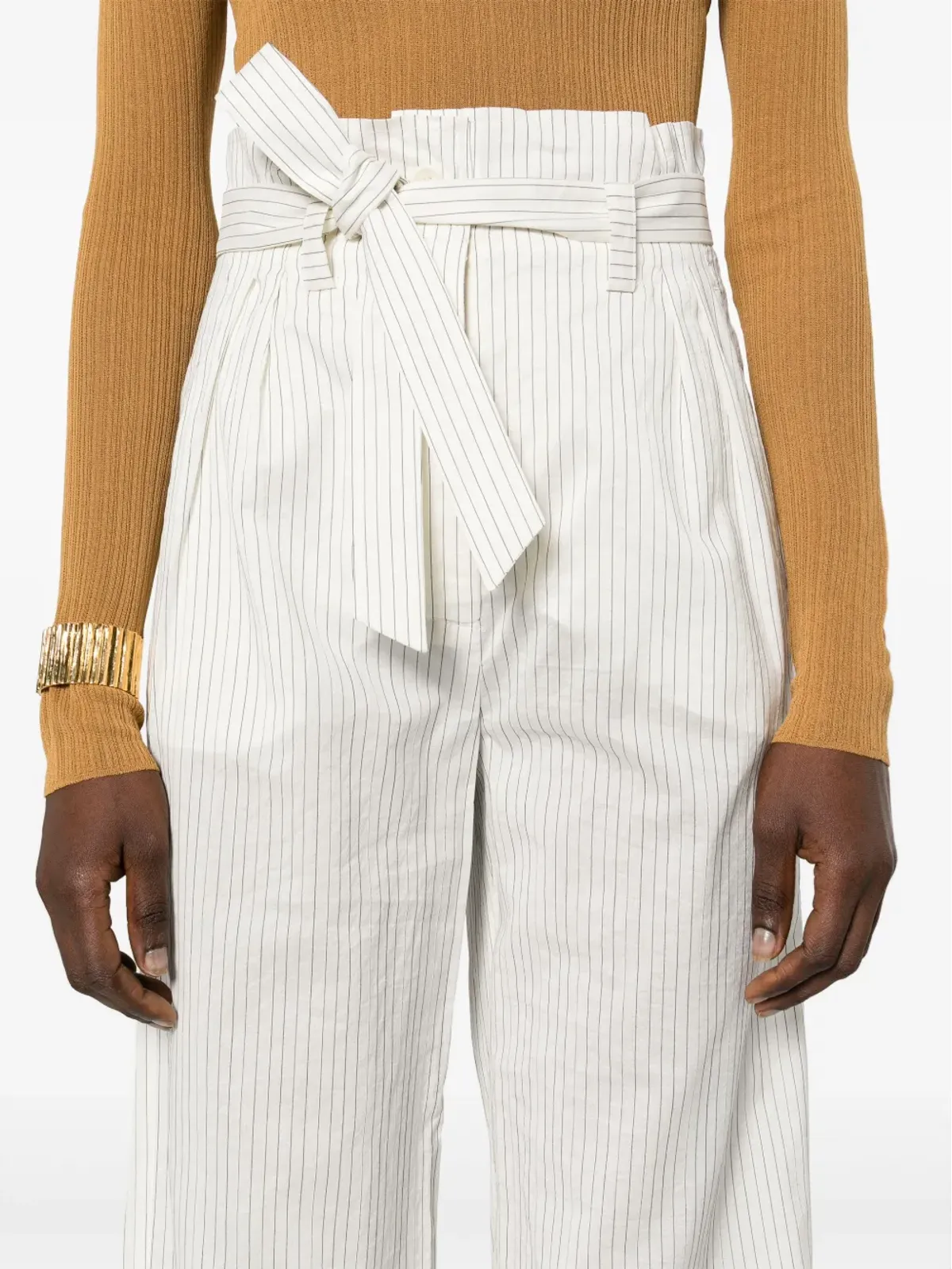 Max Mara Xero ピンストライプ柄のパラッツォパンツ - ホワイト - 画像5