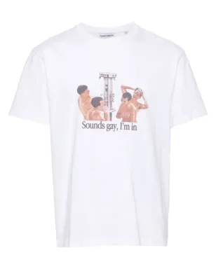 CARNE BOLLENTE Sounds Gay, I'm In コットンTシャツ - ホワイト - サムネイル1