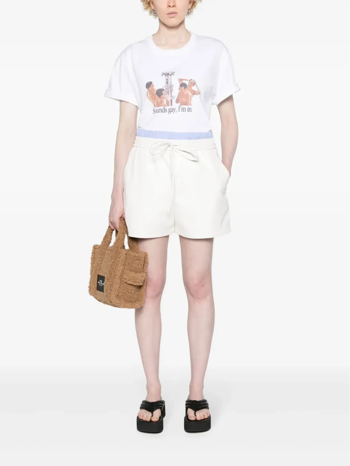 CARNE BOLLENTE Sounds Gay, I'm In コットンTシャツ - ホワイト - 画像3