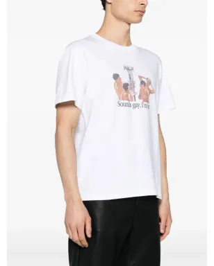 CARNE BOLLENTE Sounds Gay, I'm In コットンTシャツ - ホワイト - サムネイル4