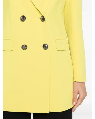 Elisabetta Franchi ダブルブレスト ブレザー - イエロー - サムネイル5
