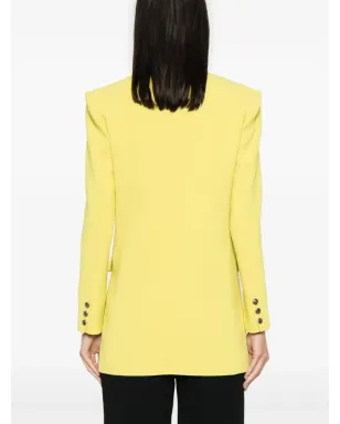 Elisabetta Franchi ダブルブレスト ブレザー - イエロー - サムネイル4