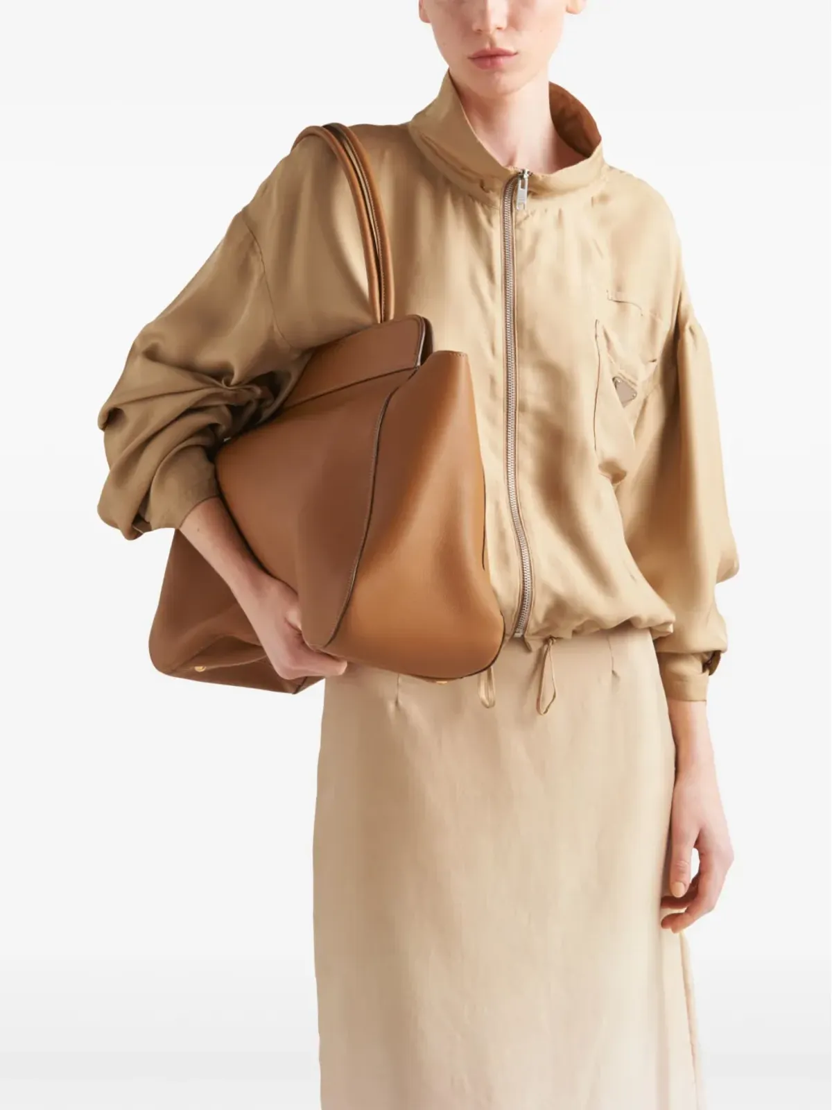 Prada グラデーションツイル ミディスカート - 画像4