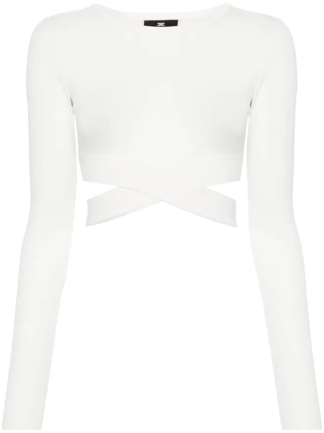 Elisabetta Franchi Elisabetta Franchi カットアウト クロップドセーター - ホワイトの商品画像
