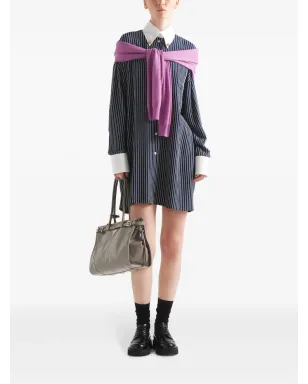 Prada ストライプ柄シルクシャツ - サムネイル2