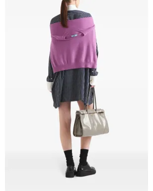 Prada ストライプ柄シルクシャツ - サムネイル3