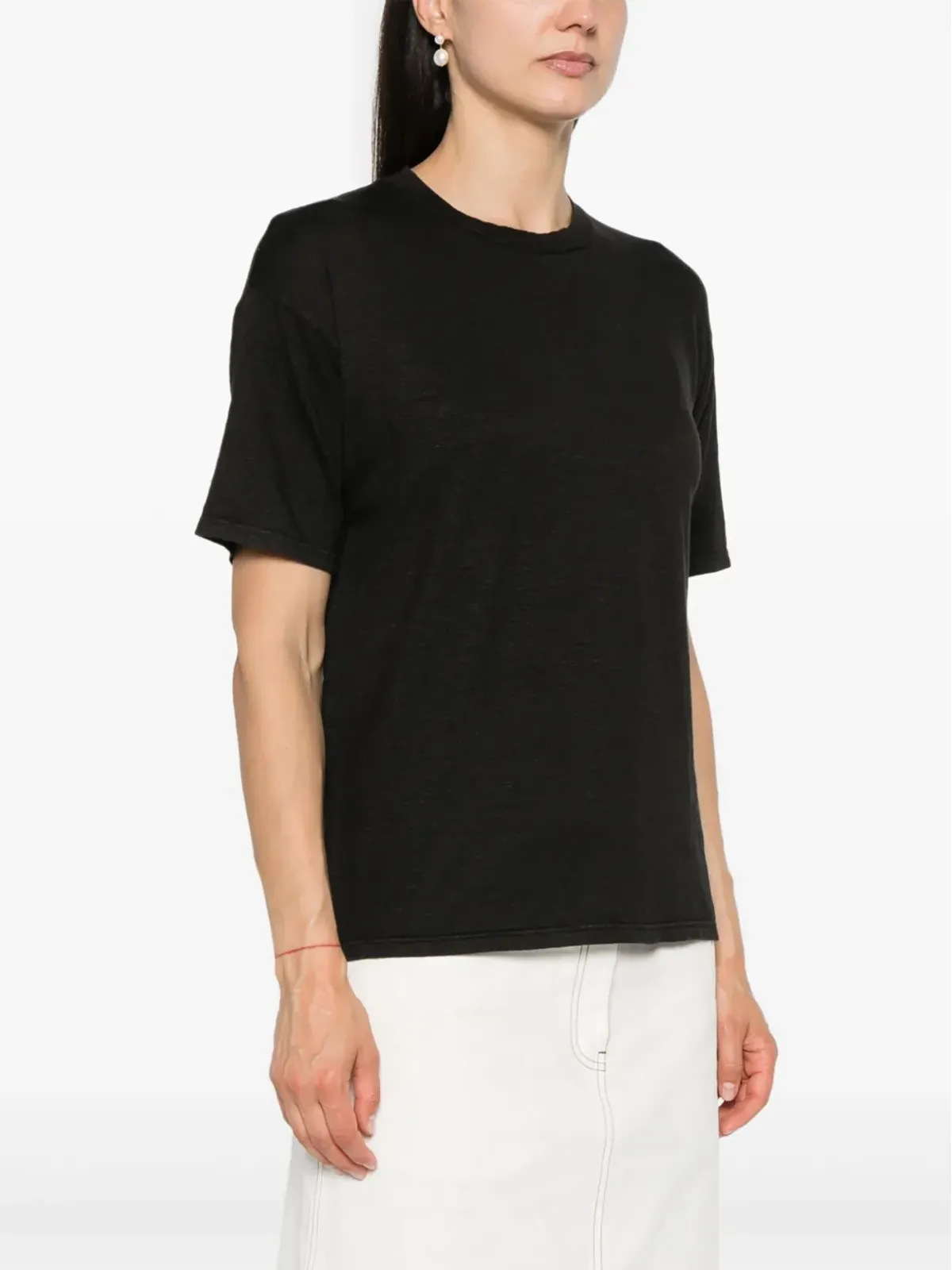Ma'ry'ya クルーネック リネンTシャツ - 画像3