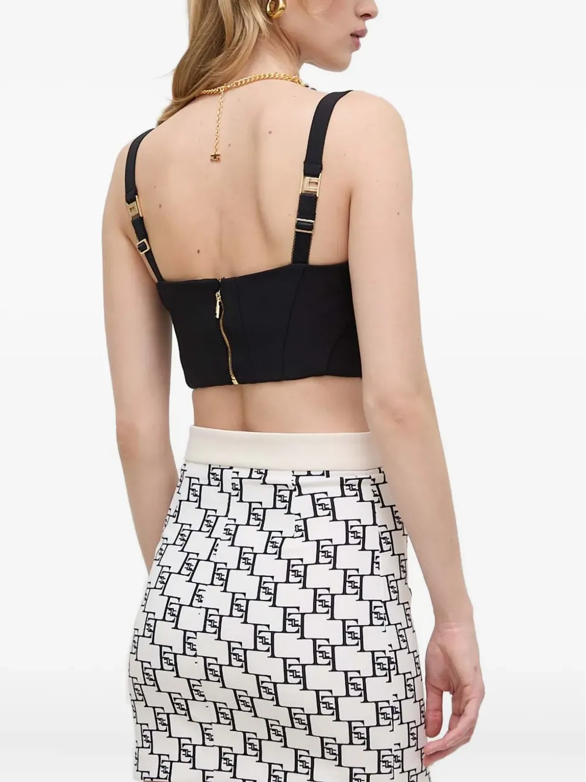 Elisabetta Franchi ストラップ付きビスチェトップ - ブラック - 画像2