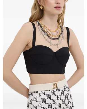 Elisabetta Franchi ストラップ付きビスチェトップ - ブラック - サムネイル3