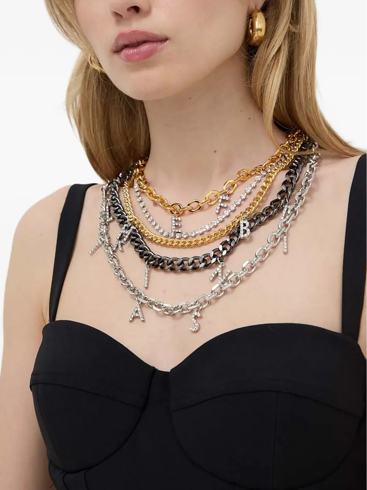 Elisabetta Franchi ストラップ付きビスチェトップ - ブラック - 画像4