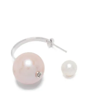 Delfina Delettrez 18kt white gold pink pearl and diamond earring - Silver - サムネイル3