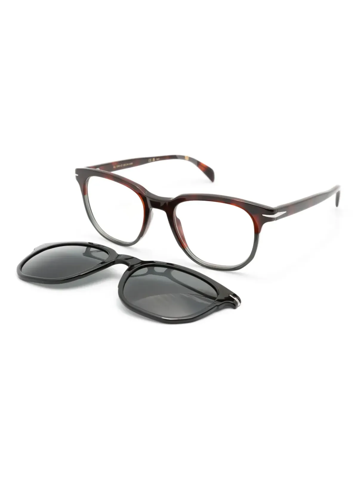 Eyewear by David Beckham 7120 square-frame glasses - Brown - 画像2