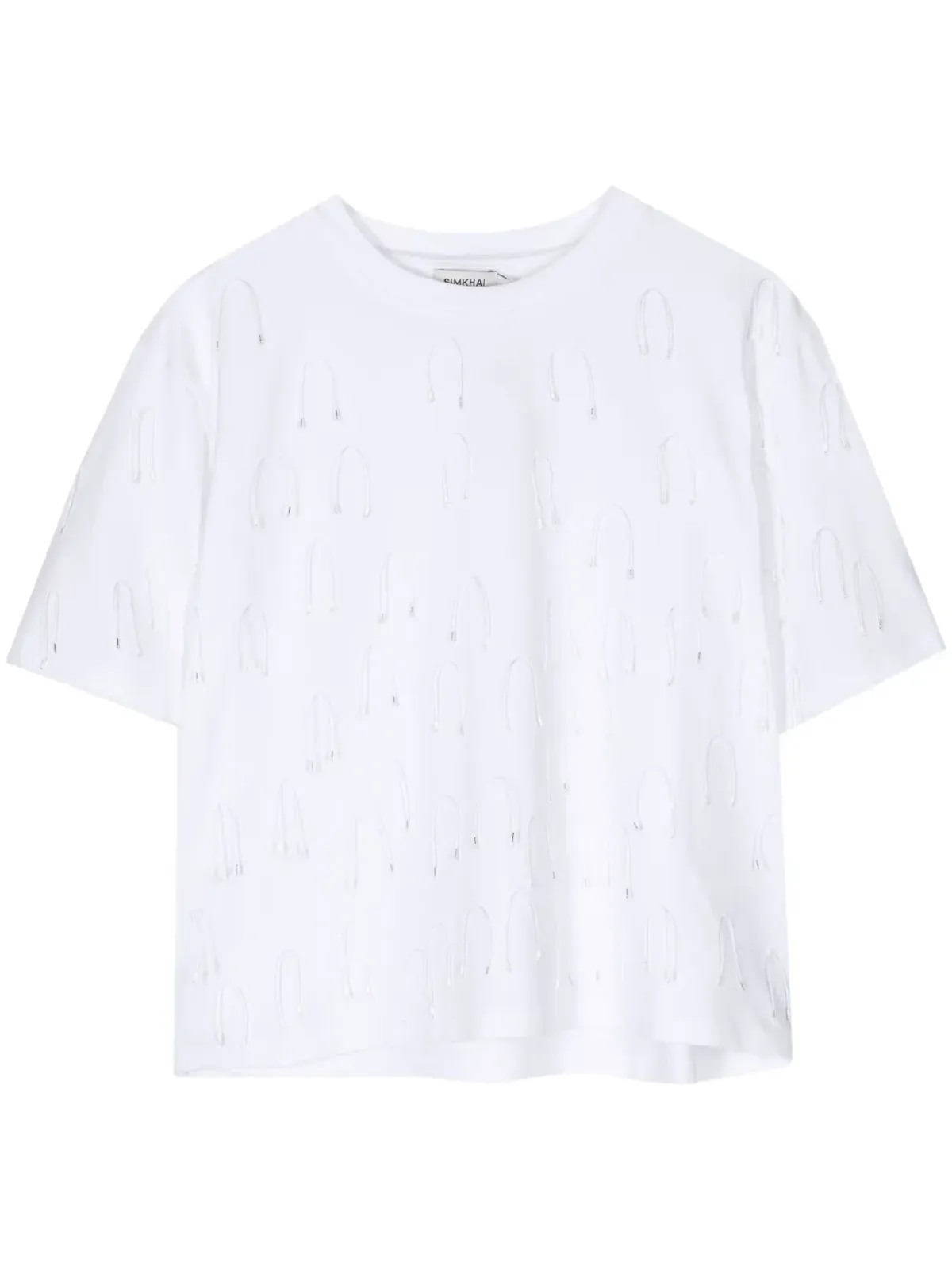 Simkhai アマル ストリング装飾Tシャツ - 画像1