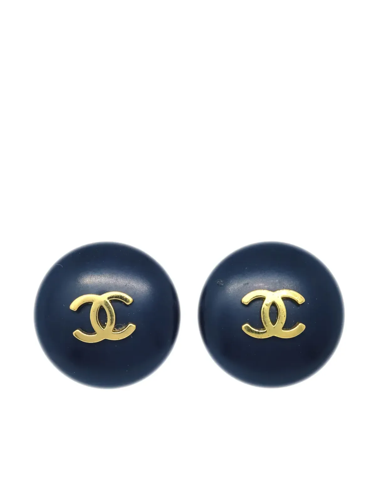 CHANEL Pre-Owned 1995 CCボタン クリップオン イヤリング - ブラック - 画像1