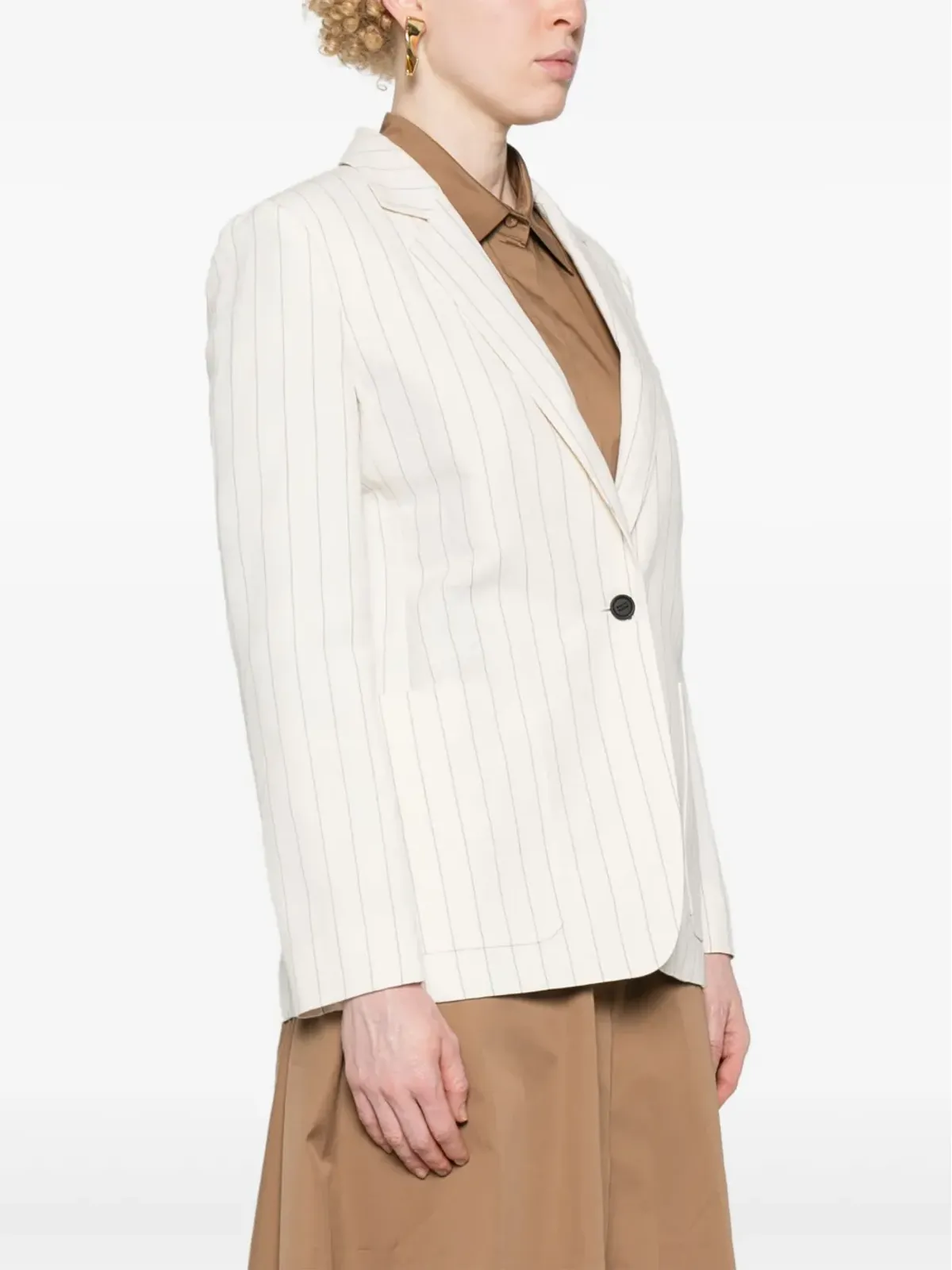 Max Mara シングルブレスト ピンストライプ ブレザー - 画像3