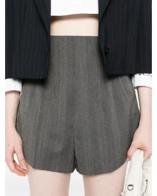 Prada ウールプリーツショーツ グレー - サムネイル5