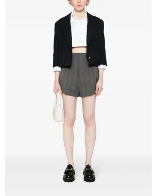 Prada ウールプリーツショーツ グレー - サムネイル2