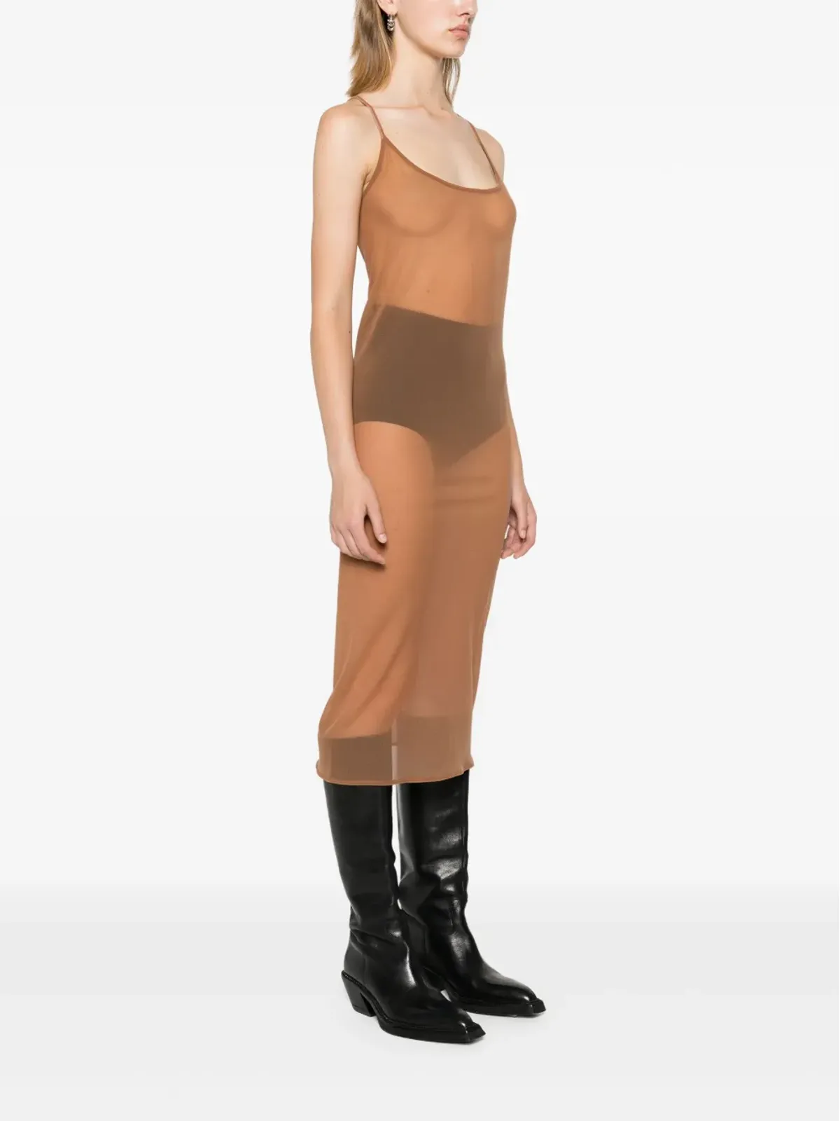Rick Owens Lilies セミシアー ミディドレス - 画像3