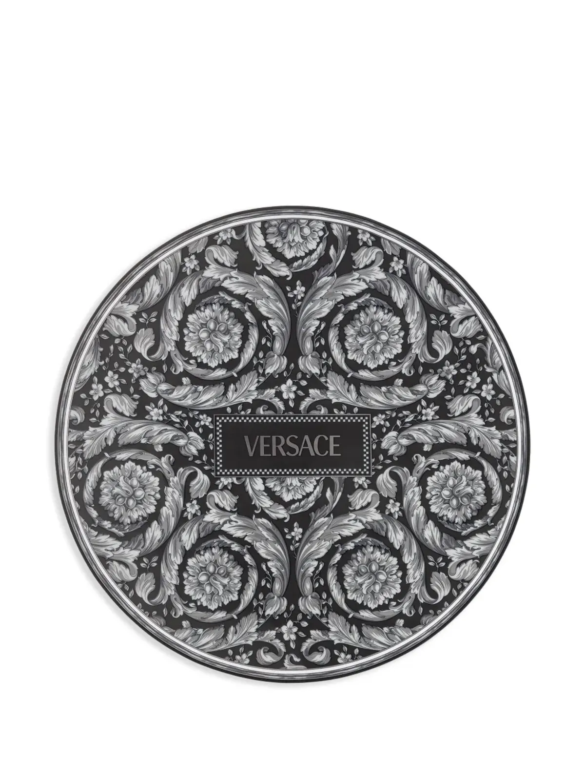 Versace Barocco Haze サービングプレート ブラック - 画像3