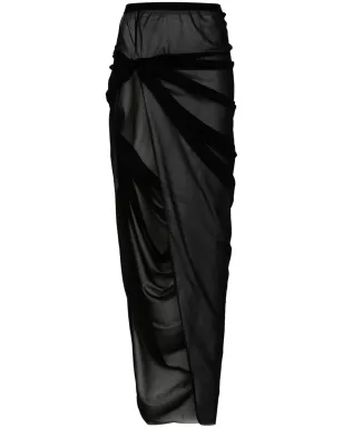 Rick Owens Lilies エドフ マキシスカート（ブラック） - サムネイル1
