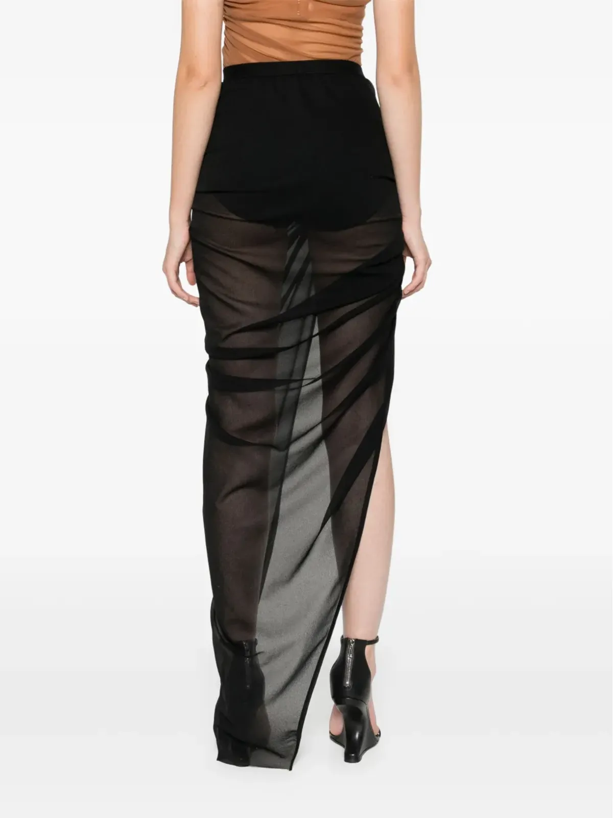 Rick Owens Lilies エドフ マキシスカート（ブラック） - 画像4