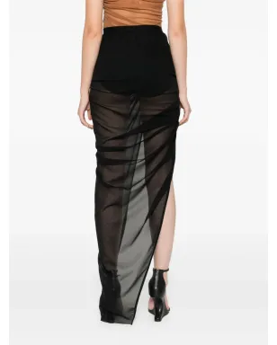 Rick Owens Lilies エドフ マキシスカート（ブラック） - サムネイル4