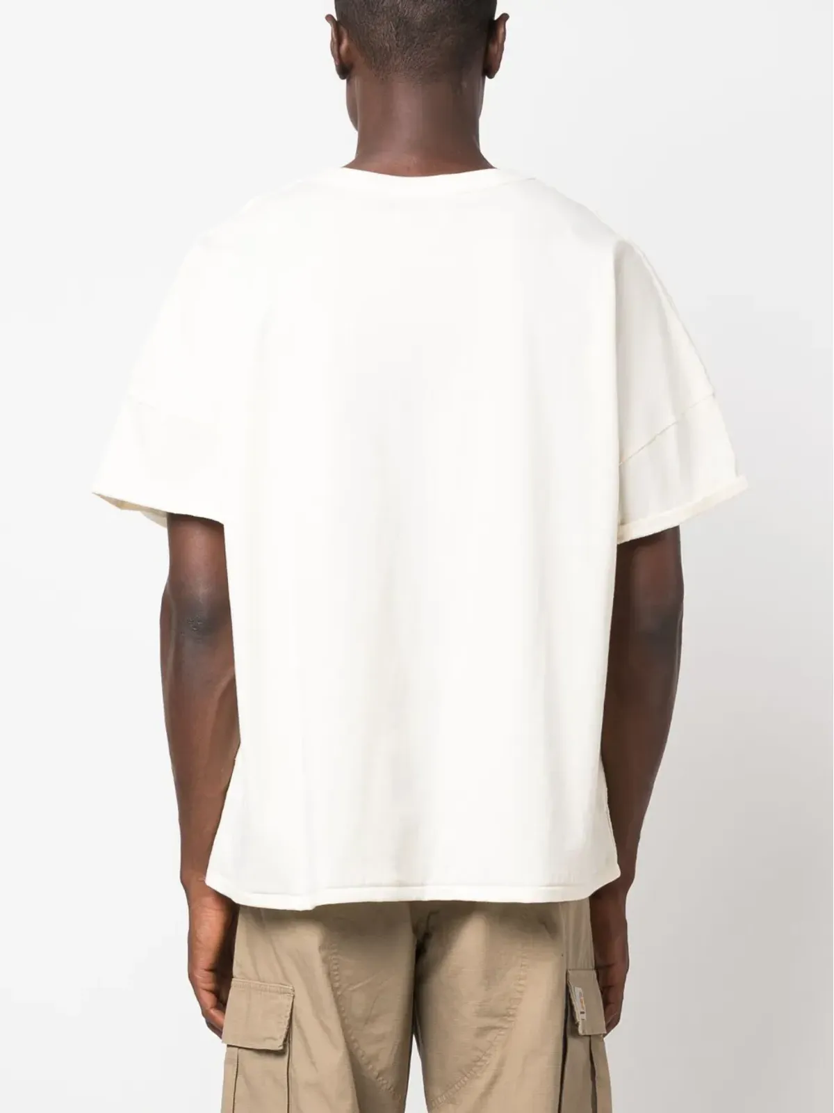 RHUDE ロゴ刺繍入りコットンTシャツ - 画像4