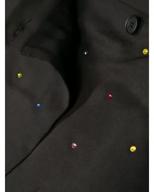 MSGM Kids ラインストーン装飾 アシンメトリースカート風ショーツ - ブラック - サムネイル3