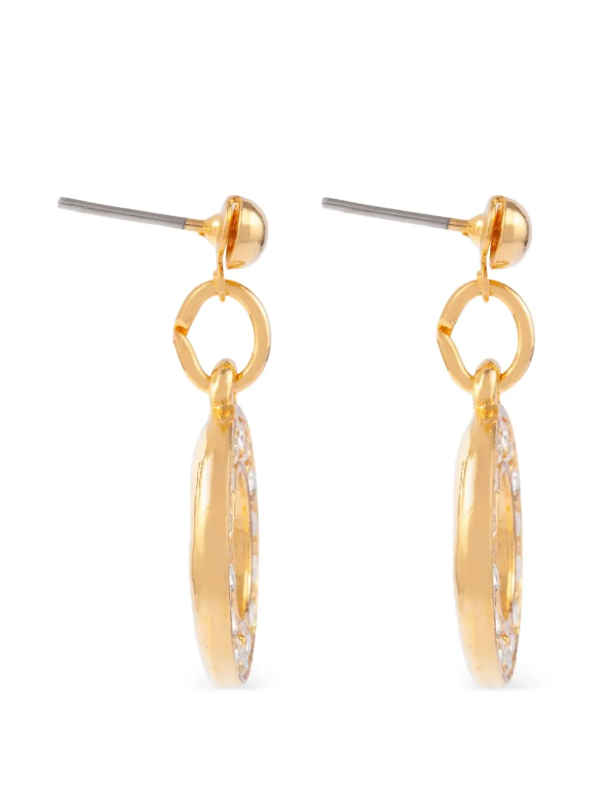 Susan Caplan Vintage クリスタル装飾ドロップピアス - ゴールド - 画像3