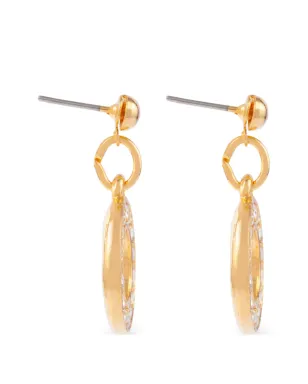 Susan Caplan Vintage クリスタル装飾ドロップピアス - ゴールド - サムネイル3