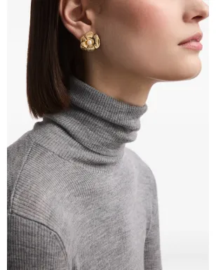Susan Caplan Vintage 花モチーフ・スタッドピアス - ゴールド - サムネイル2