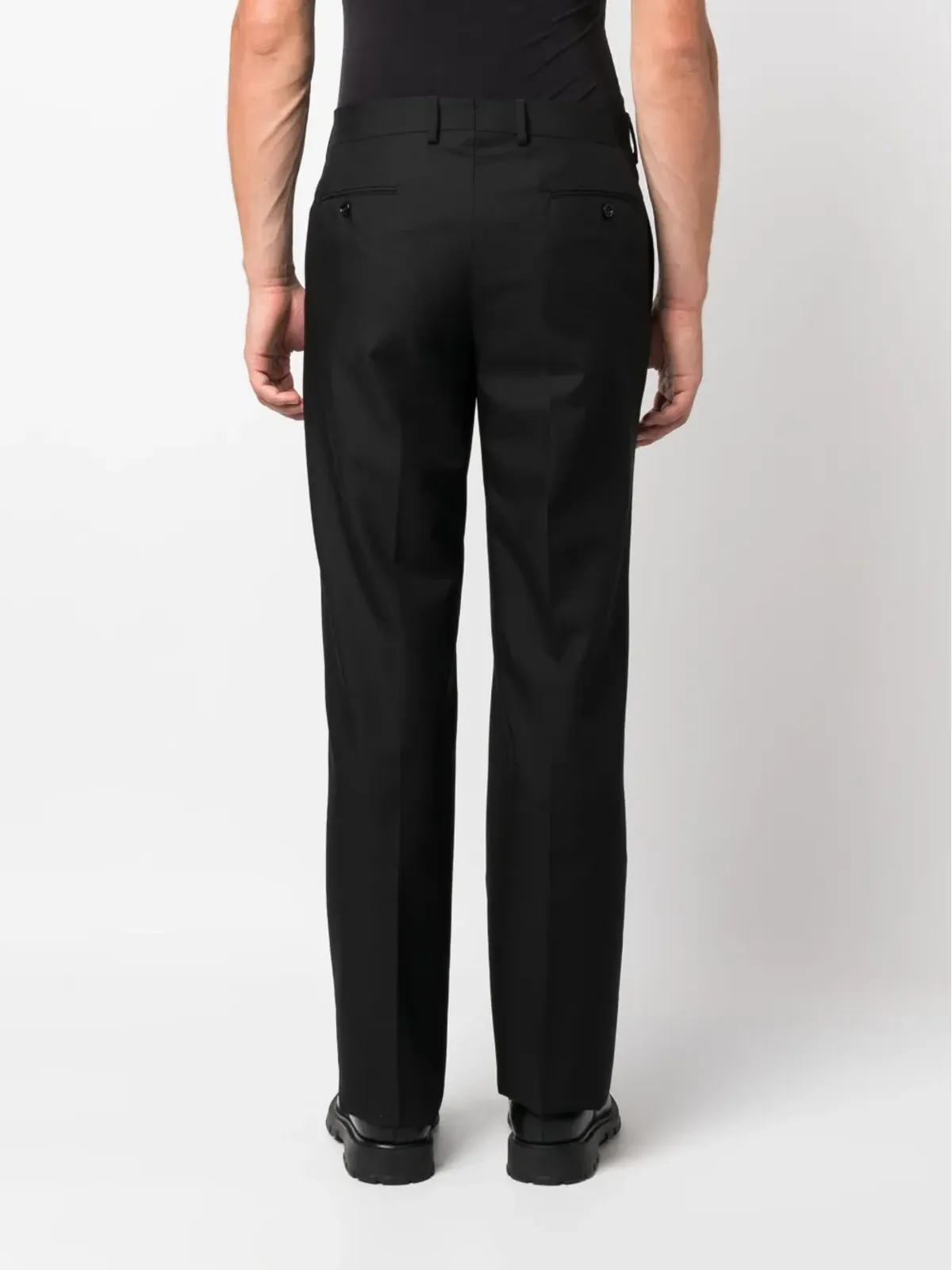 Lardini センタープレス テーパードパンツ - 画像4