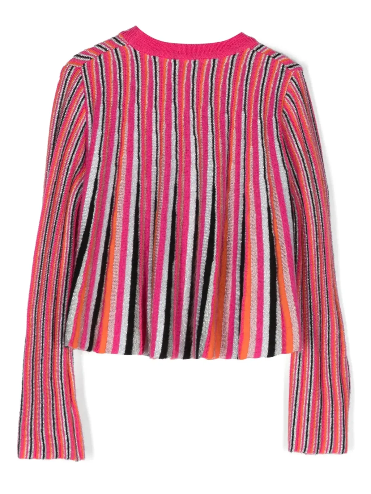 Missoni Kids ストライプ柄インターシャニット ジャンパー - ピンク - 画像2