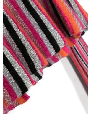 Missoni Kids ストライプ柄インターシャニット ジャンパー - ピンク - サムネイル3