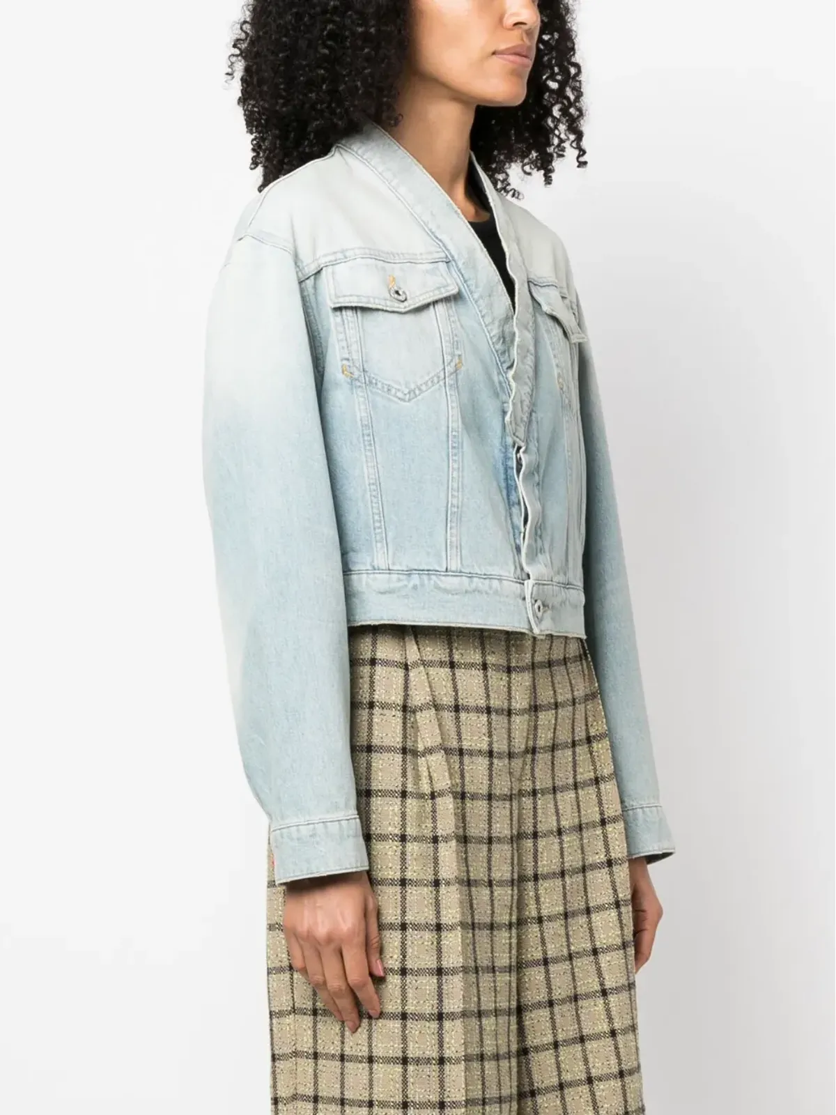 Kenzo フェードエフェクト・クロップドデニムジャケット - 画像3