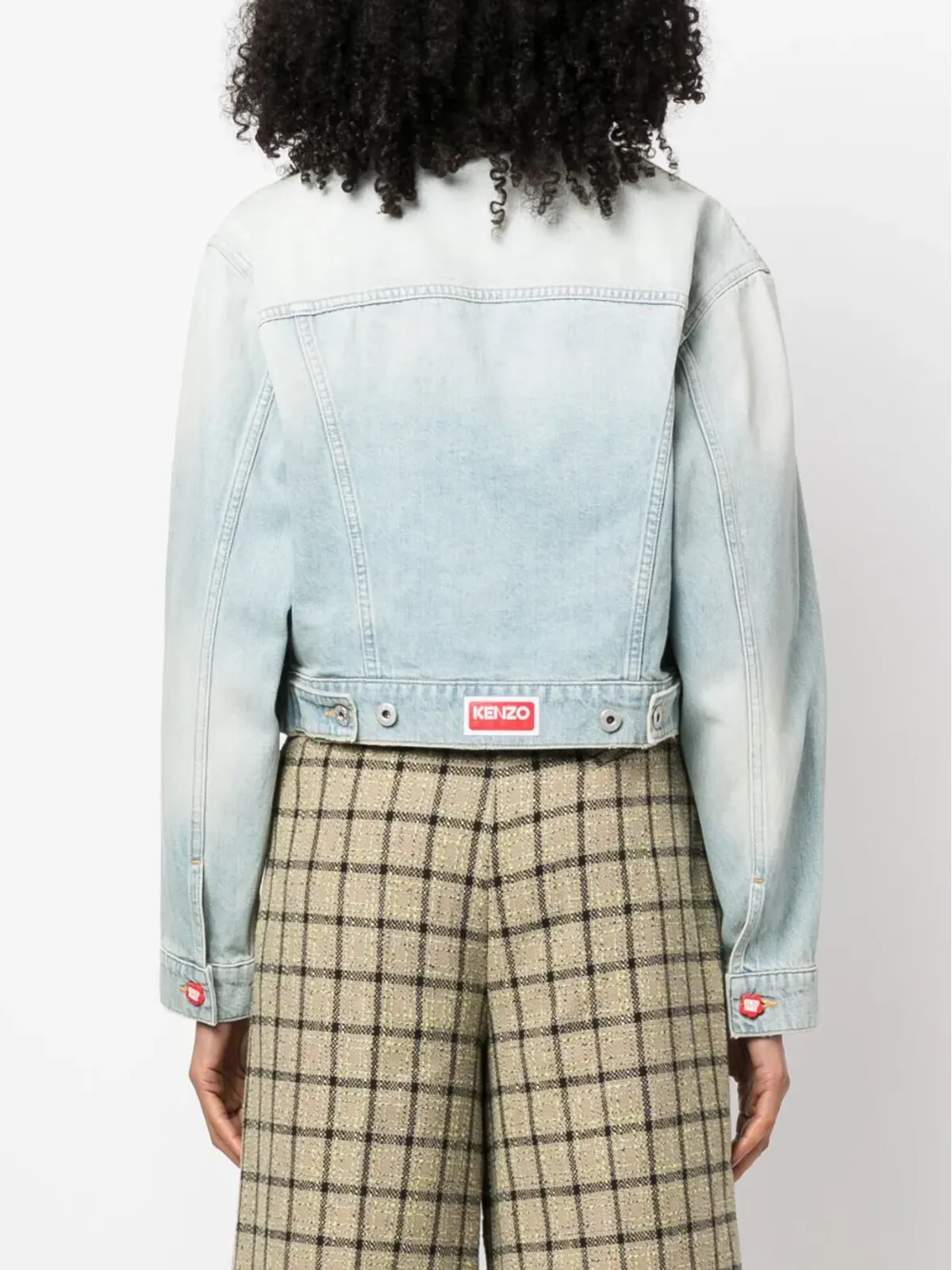 Kenzo フェードエフェクト・クロップドデニムジャケット - 画像4