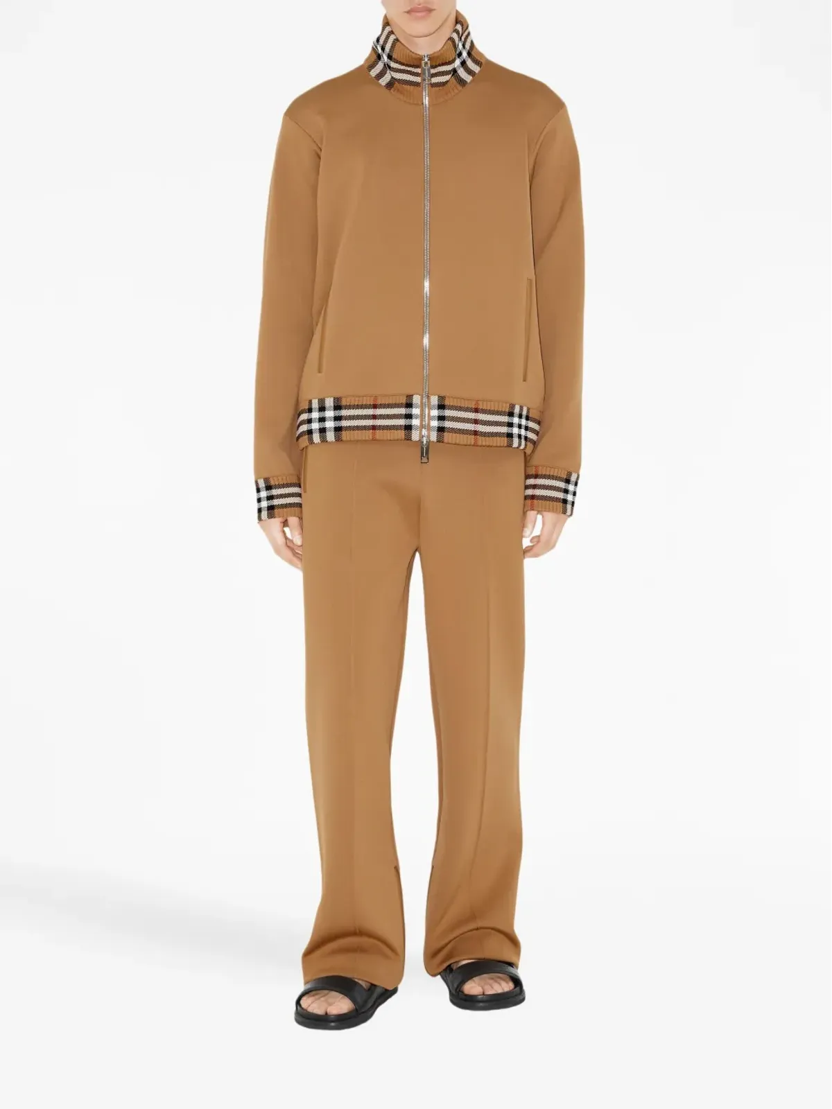 Burberry チェック柄トリムのジョギングパンツ - 画像2