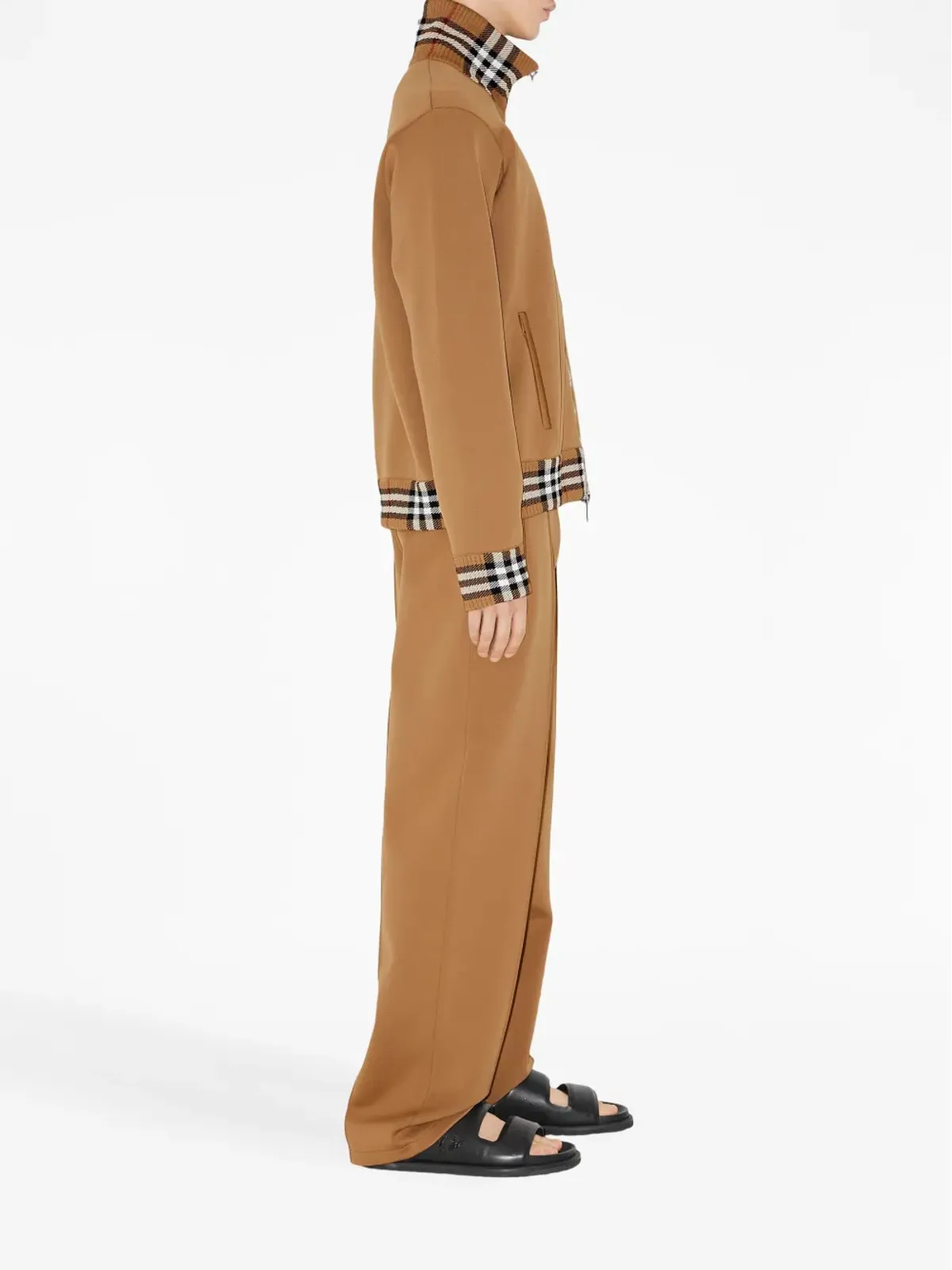 Burberry チェック柄トリムのジョギングパンツ - 画像3