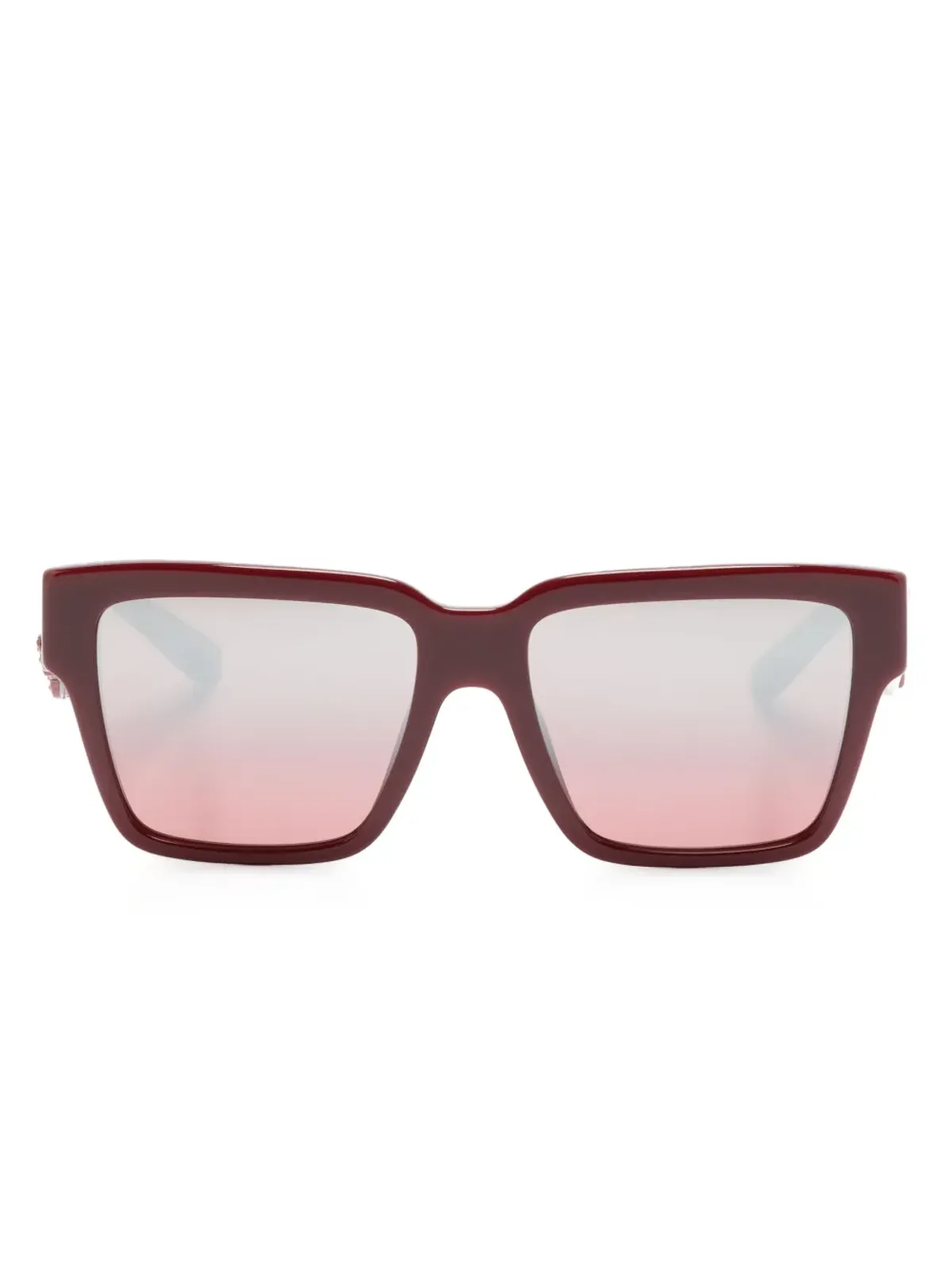 Dolce & Gabbana Eyewear ロゴプレート レクタングルフレーム サングラス（レッド） - 画像1