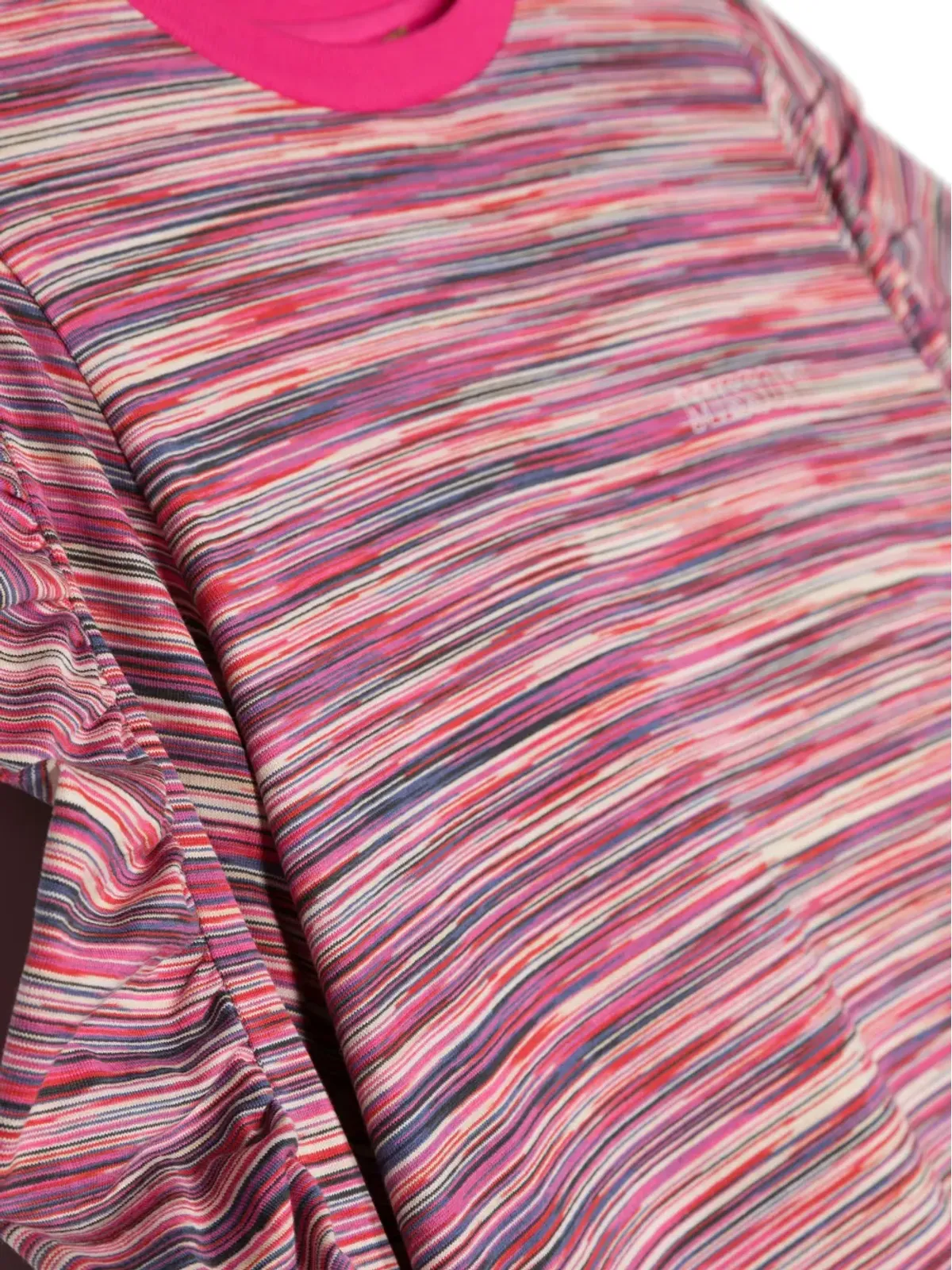 Missoni Kids メランジ風ロゴプリントドレス（ピンク） - 画像3
