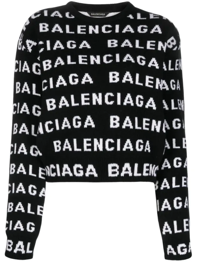 Balenciaga Balenciaga インターシャロゴ クルーネック セーターの商品画像