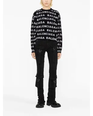 Balenciaga インターシャロゴ クルーネック セーター - サムネイル2