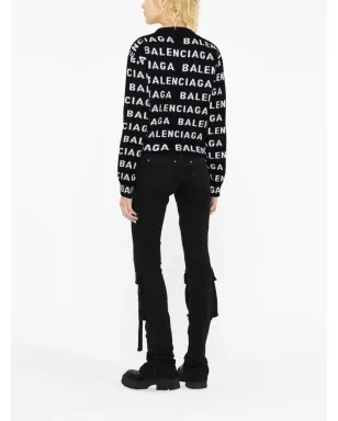 Balenciaga インターシャロゴ クルーネック セーター - サムネイル4