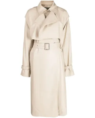 Boyarovskaya layered belted trench coat - Brown - サムネイル1