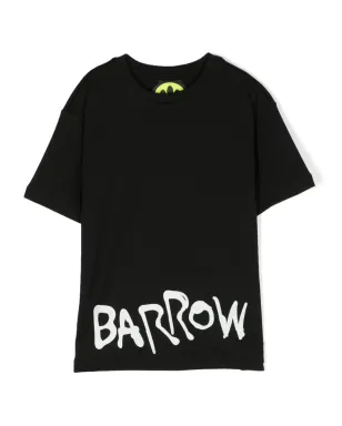 Barrow kids テディベア柄コットンTシャツ ブラック - サムネイル1