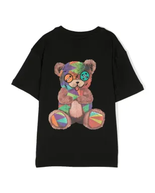 Barrow kids テディベア柄コットンTシャツ ブラック - サムネイル2