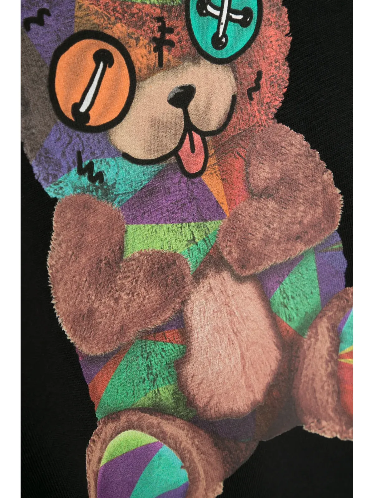 Barrow kids テディベア柄コットンTシャツ ブラック - 画像3