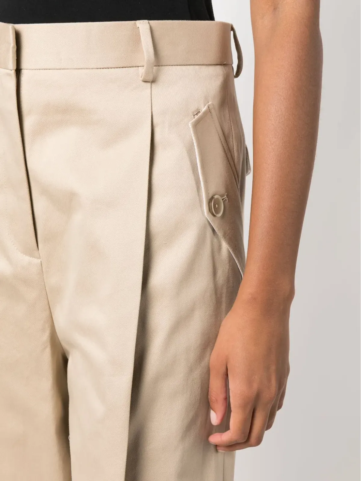 Lanvin wide-leg gabardine trousers - Neutrals - 画像5