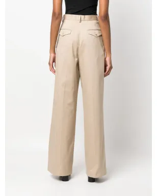 Lanvin wide-leg gabardine trousers - Neutrals - サムネイル4